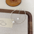 wholesale S925 Sterling Silver Crushed Silver Cat Eye Bead Bracelet for Women, Korean Dongdaemun Popular Style, Light Luxury High-End Sense Accessory-0-1