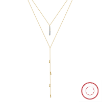 wholesale S925 sterling silver jewelry, double-layer stacked sexy Y-chain necklace, factory direct wholesale-Platinum, approximate weight: 4.4g