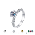 wholesale S925 Sterling Silver Moissanite Ring for Women, Luxury and High-End Feel, Custom Wedding Ring, Valentine's Day Gift, Wholesale Ring-0-0