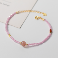 wholesale S925 Silver Exquisite Korean Style Internet Celebrity Live Broadcast Same-Ins Trend Fresh and Sweet Colored Bead Bracelet S7204-0-3