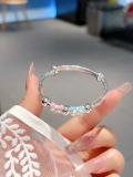 wholesale 999 Sterling Silver Bracelet for Big Kids, Girl Student's Birthday Gift with Design Sense-0-21