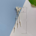 wholesale S925 silver butterfly bead tassel pendant DIY crystal bracelet necklace string braided cord silver jewelry accessories drop-0-11
