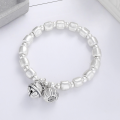 wholesale S925 silver ethnic-style creative patchwork bell Maneki-Neko holding garlic small garlic head bracelet-0-0