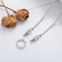 wholesale S925 Silver Retro Antique Thai Silver Craft Double Pi Xiu Universal Clasp National Trend Thai Horn Necklace-YL585M/approx. 12.8g>925 silver