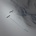 wholesale G925 Silver Minimalist T-Bar Ear Thread Women's Japanese Style Personality Ear Chain Summer Elegant Long Earrings-0-1
