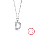 wholesale S925 Sterling Silver 26 Letters Necklace, Minimalist and Versatile Choker for Men and Women, Cross-Border Jewelry Wholesale-0-5