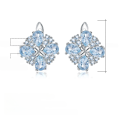 wholesale S925 Silver Fashion Sky Blue Topaz Earrings,S925-0-1