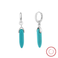 wholesale S925 Sterling Silver Cloud-pull Jewelry High-quality Turquoise Pendant Earrings for Women Wholesale from Manufacturer-0-4
