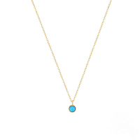 wholesale S925 Sterling Silver Turquoise Moon Fan Pendant Collarbone Choker Necklace-Gold#4 925 silver