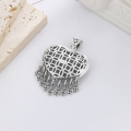 wholesale S990 Silver Chaocheng National Style Elephant with Heart Pattern, Coin Patchwork, Hollow Fringe DIY Pendant Accessory-0-2