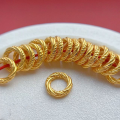 wholesale Metal material: 925 ancient silver gold-plated fittings, engraved coiled small gold circle, six-syllable mantra spacer, meteorite surface, twist spacer bead DIY-0-10