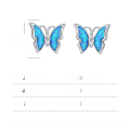 wholesale S925 Sterling Silver with Opal Inlay Bfirst Original Design Butterfly Ear Studs, Elegant and Dynamic Earrings for Women, Dropshipping Available-0-2