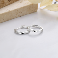 wholesale S925 Sterling Silver Trendy Minimalist Twist Circle Ear Clasp for Everyday Unisex Earrings-0-1