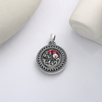 wholesale S990 Silver TideSheng National Trend Ethnic Style Auspicious Meaning Fu Character Koi Rotatable Pendant DIY Necklace Accessory-171PM/about 8.3g