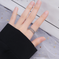 wholesale S925 Sterling Silver Twist Knot Hip-Hop Punk Trendy Ins Style Retro Hong Kong Street Open Ring-0-3