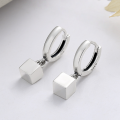 wholesale S925 Sterling Silver Minimalist Square Ear Clasp Fashion Commuting Versatile Match Exquisite Small Ear Accessories Women-0-0