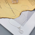 wholesale 999 Silver Maker's S999 Love Ruyi Gourd Diamond Necklace, Fashionable Minimalist New Chinese Style Niche High-end Set Chain-0-3
