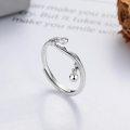 wholesale S925 sterling silver retro minimalist creative aged "Sui Sui Ping An" auspicious meaning ring ethnic-style open adjustable finger ring-0-0