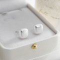 wholesale S925 Sterling Silver Fresh and Sweet Ins Style Small and Unique Design Personalized Square Bead Stud Earrings M06187-0-4