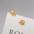 wholesale S925 Sterling Silver Fresh Sweet Exquisite Minimalist Advanced Niche New Four-Petal Flower Earrings M05924-0-2