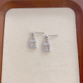 wholesale S925 Sterling Silver H Letter Zircon Small Gold Lock Earrings Women Fashion Personality Ins Light Luxury Mini Lock Earrings-0-1
