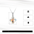 wholesale S925 Sterling Silver Necklace with Aurora Austrian Crystal, Fashionable and Stylish Crystal Necklace Jewelry-0-1