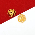 wholesale Antique gold floral crown setting, engraved antique silver S925 sterling silver gold-plated spacer, DIY bracelet bead setting accessory-0-8
