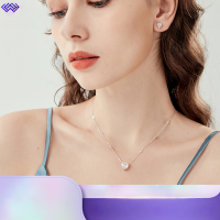 wholesale S925 Silver Custom Heart Necklace Bracelet Earrings Set with Ice-Cut High Carbon Diamonds Cross-Border Silver Jewelry Customization-Ring 925 silver