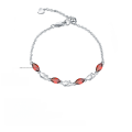 wholesale S925 Sterling Silver Light Luxury Matching Natural Topaz Bracelet for Women, European and American Style Personality Natural Colored Gemstone Garnet Bracelet-0-3