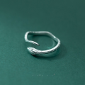 wholesale S925 Silver Nalan Simple Animal Index Finger Ring Adjustable Fashion Snake-shaped Jewelry J8998-0-1