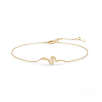 wholesale S925 Sterling Silver Ins Fun Snake Zircon Turquoise Paper Clip Bracelet-Gold-Style 1 925 Silver