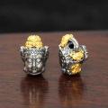 wholesale Gold-Plated S925 Ancient Silver Vajra Pixiu Green Tara and Palden Lhamo Lucky Bead Pendant DIY Bracelet Accessories-0-6