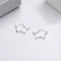 wholesale S925 Sterling Silver Korean-style Minimalist Five-point Star Simple Sweet Versatile Trendy Earrings-0-0