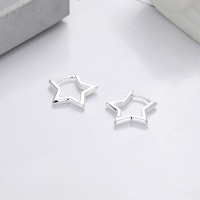 wholesale S925 Sterling Silver Korean-style Minimalist Five-point Star Simple Sweet Versatile Trendy Earrings-YFR336/approx. 2g 925 silver