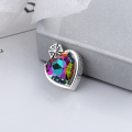 wholesale S925 sterling silver retro fashion trendy Euro-American aurora color zircon accessories material pendant-0-2