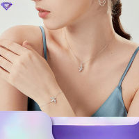 wholesale S925 Silver Cross-Border Source Goods Peace Dove Necklace with Zircon Inlay Exquisite Autumn Winter Earring Jewelry Set Customization-Bracelet 925 Silver