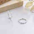 wholesale S925 Sterling Silver Small Fresh Geometric Bamboo Joint Design Ear Clasp, Ins Internet-Famous Unisex Earrings-0-1