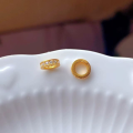 wholesale Metal: S925 silver gold-plated Wheel bead, clasp, DIY bracelet necklace spacer bead accessory, large-hole sliding ring with diamond-0-12