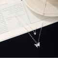 wholesale Sterling Silver Letter H Necklace for Women, Light Luxury, Niche, New Design, Creative Surname Pinyin English Collarbone Chain-0-6