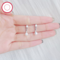 wholesale S925 Sterling Silver Pearl Earrings, Fashionable and Sweet Niche Design, Retro Two-Way Wearable Earrings for Valentine's Day Gift Accessories-0-3