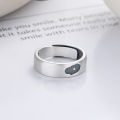 wholesale S925 Sterling Silver Retro Literary Wide Band Adjustable Ring with Auspicious Ancient Scripture Inscription-0-2