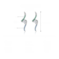 wholesale S925 Sterling Silver Fashion Earrings with Colorful Zircon Inlay and Line Design, Luxurious and High-End Autumn/Winter Earrings for Wholesale-0-2