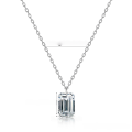 wholesale S925 Sterling Silver Square Zirconia Teardrop Minimalist Niche Fashion Collarbone Necklace with an Upscale Vibe-0-5