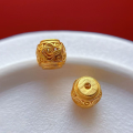 wholesale Gold-plated S925 ancient silver openwork components with chiseled lotus beads, auspicious clouds, Ruyi, and formless beads, round scattered beads for DIY-0-9