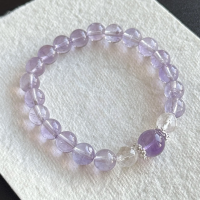 wholesale S925 Sterling Silver Natural Lavender Amethyst Nine Purple Fire Year Bracelet for Women with Sparkling Zircon, Versatile Crystal Wholesale-Natural lavender bracelet