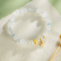 wholesale Metal material first, summer new Chinese style natural moonstone bracelet for girlfriend best friend jewelry wholesale aquamarine bracelet-0-5