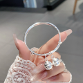wholesale 999 Sterling Silver Bow Middle-to-Older Children's Bracelet for Girls, Elementary School Kids, Silver Jewelry, Single Piece-0-3