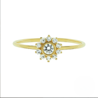 wholesale S925 Silver New V-shaped Opal And Zircon Ring, Trendy And Luxurious Ins Style-Style 4 7