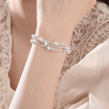 wholesale 925 Sterling Silver Wisteria Flower Bracelet for Women, Summer Luxury Diamond-Accented Small High-End Hand Jewelry, Couple's Gift for Girlfriend-0-6