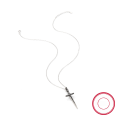 wholesale Metal Material: 925 Sterling Silver Cross Sword Retro Punk Necklace, Unisex Trendy Ins Style-0-4